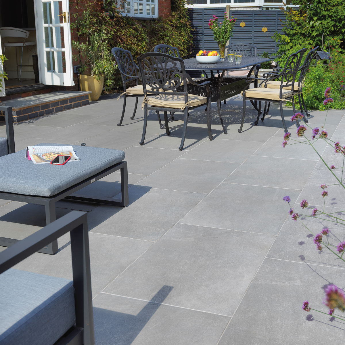 Amalfi Gris Light Grey Porcelain Paving Slabs X X Mm