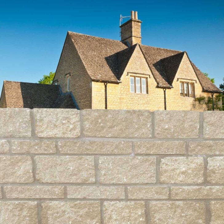 Burford Garden Walling (Split Face) - Oolite Cream Cotswold Stone ...