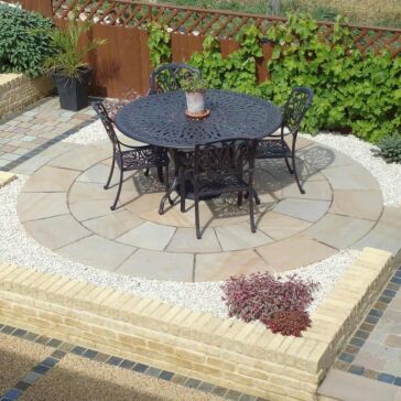 Raj Blend (Autumn Brown) Sandstone Setts 100 x 100 mm - Driveway Stone ...