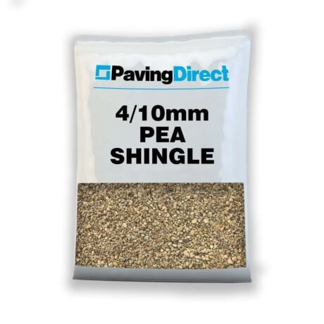 Poly Bag 25kg - 4/10 mm Pea Shingle - Decorative Landscaping Aggregate ...