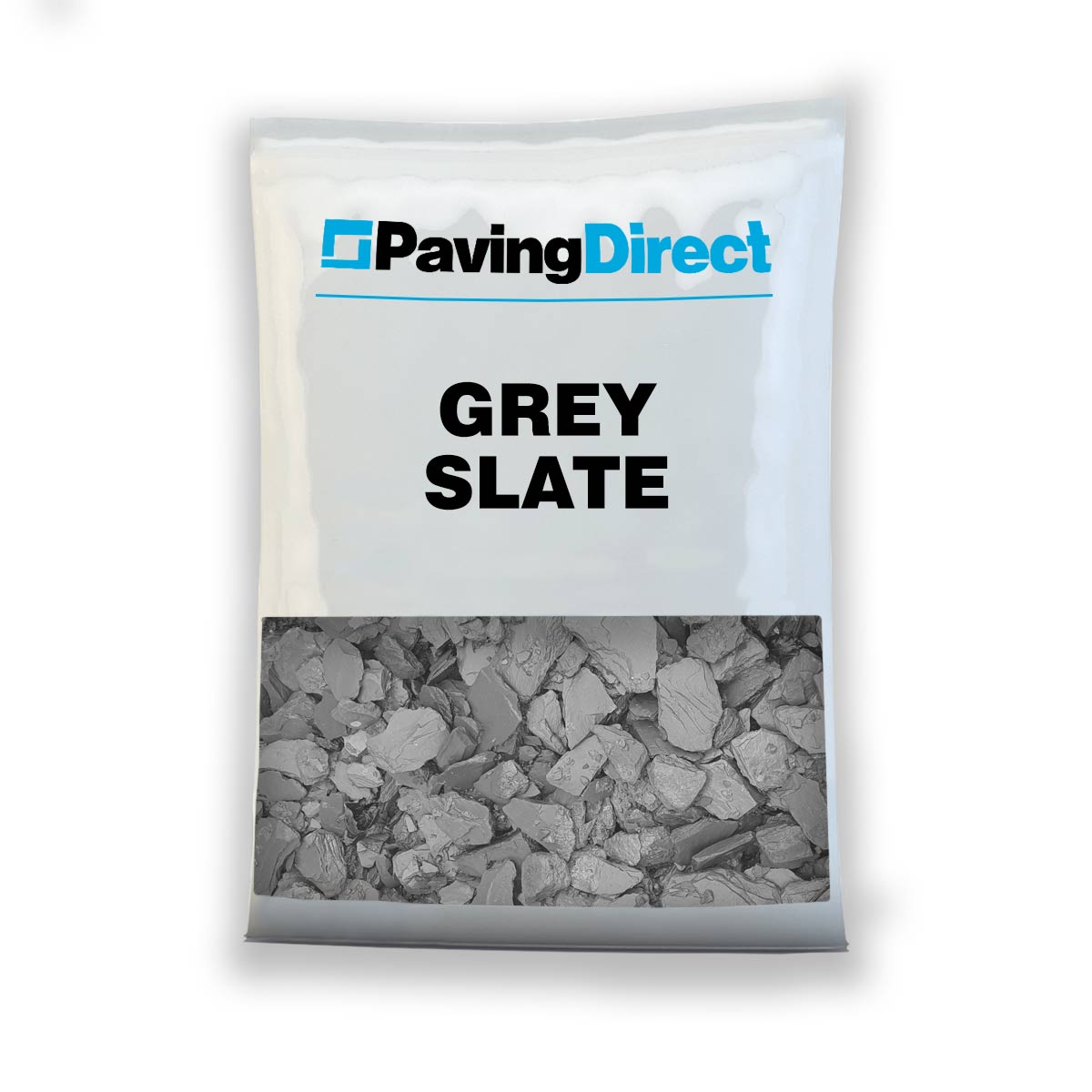 Poly Bag 25kg 30 50 mm Grey Slate Chippings Decorative Landscaping Aggregate Paving Direct