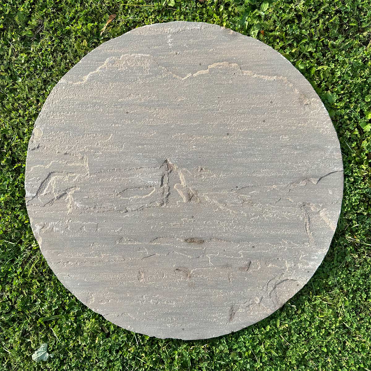 Raj Blend Riven Sandstone Circle Paver (600 mm Diameter) - Round Stone ...