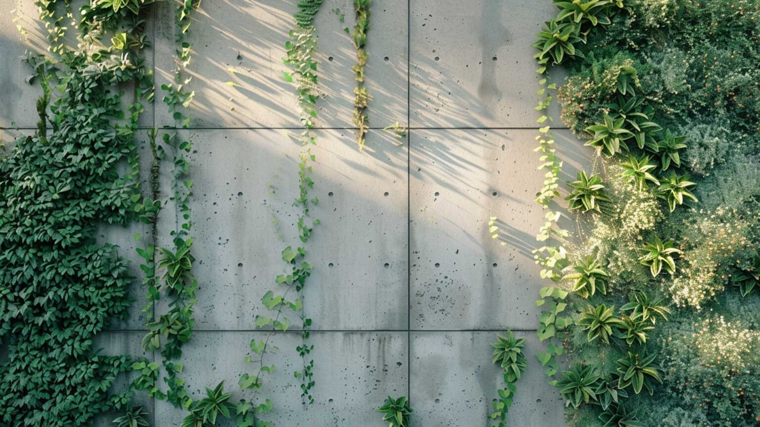 Climbing plants allow you to add natural beauty to even brutal concrete structures, to create great juxtapositions.